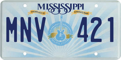 MS license plate MNV421