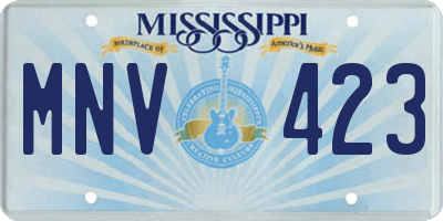 MS license plate MNV423