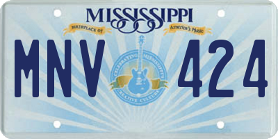 MS license plate MNV424