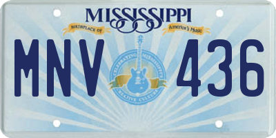 MS license plate MNV436