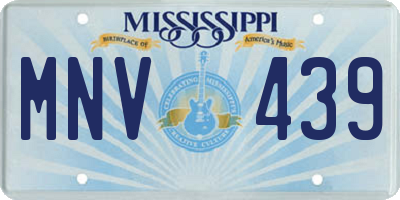 MS license plate MNV439