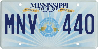 MS license plate MNV440