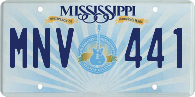 MS license plate MNV441