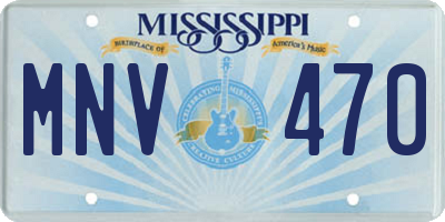 MS license plate MNV470