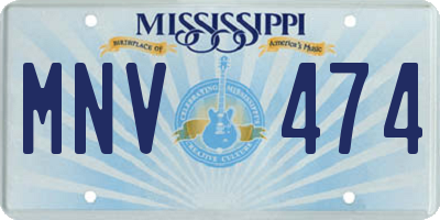 MS license plate MNV474