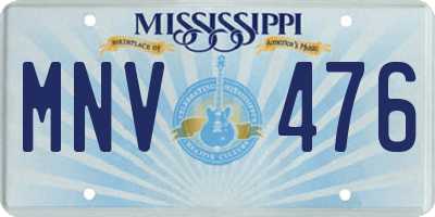 MS license plate MNV476