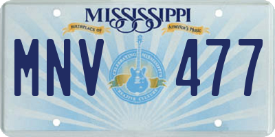 MS license plate MNV477