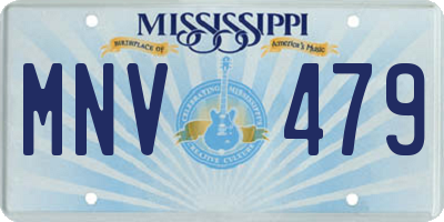 MS license plate MNV479