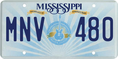 MS license plate MNV480