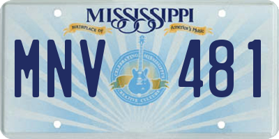 MS license plate MNV481