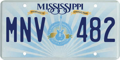 MS license plate MNV482