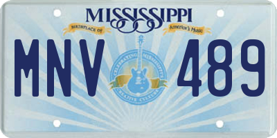 MS license plate MNV489