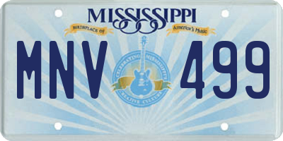 MS license plate MNV499