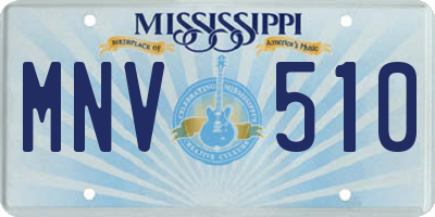 MS license plate MNV510