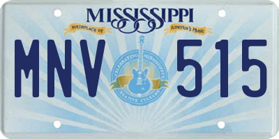 MS license plate MNV515