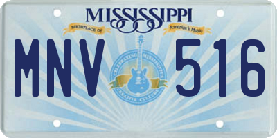 MS license plate MNV516