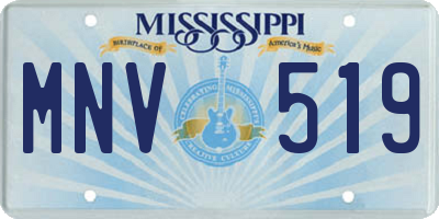 MS license plate MNV519