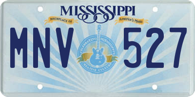 MS license plate MNV527