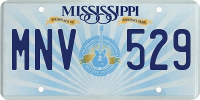 MS license plate MNV529