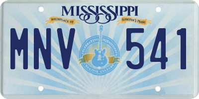 MS license plate MNV541