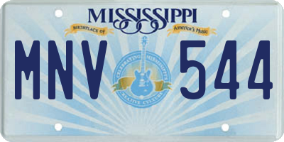 MS license plate MNV544