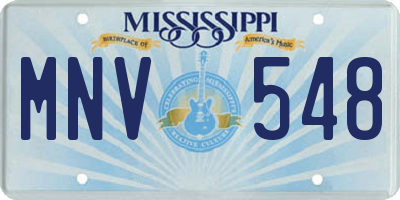 MS license plate MNV548