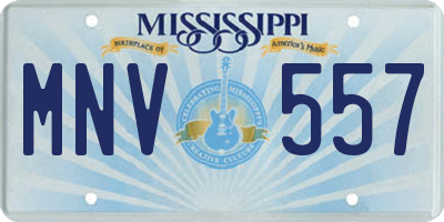 MS license plate MNV557