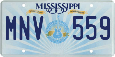 MS license plate MNV559