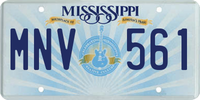 MS license plate MNV561