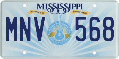 MS license plate MNV568