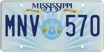 MS license plate MNV570