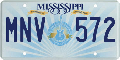 MS license plate MNV572