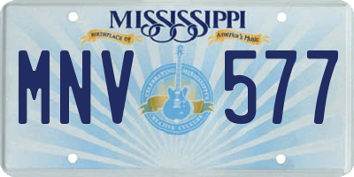 MS license plate MNV577