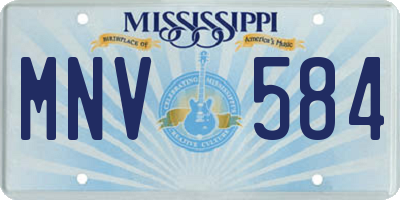 MS license plate MNV584