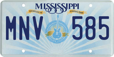 MS license plate MNV585