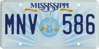 MS license plate MNV586