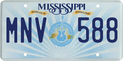 MS license plate MNV588