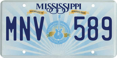 MS license plate MNV589