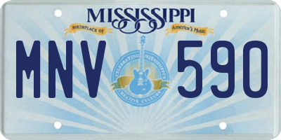MS license plate MNV590