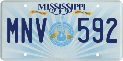 MS license plate MNV592