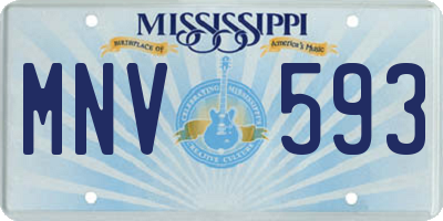 MS license plate MNV593