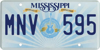 MS license plate MNV595