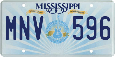 MS license plate MNV596