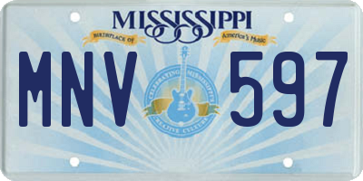 MS license plate MNV597
