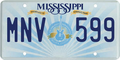MS license plate MNV599