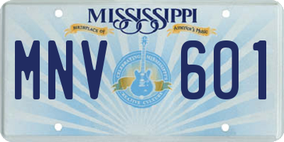MS license plate MNV601