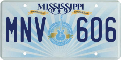 MS license plate MNV606