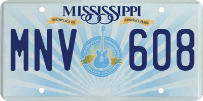 MS license plate MNV608