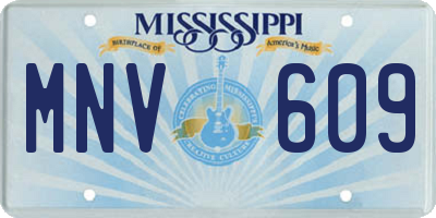 MS license plate MNV609