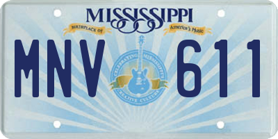 MS license plate MNV611